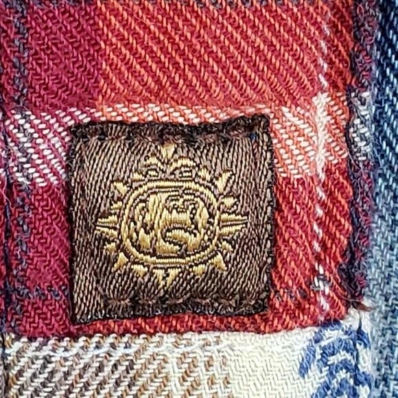 Territory Ahead Shirt Mens Size XL Button Down Southwestern Patchwork Plaid - Picture 7 of 11